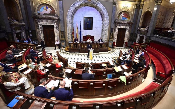 Imagen del pleno ordinario de mayo de 2024 celebrado en el Ayuntamiento de València.