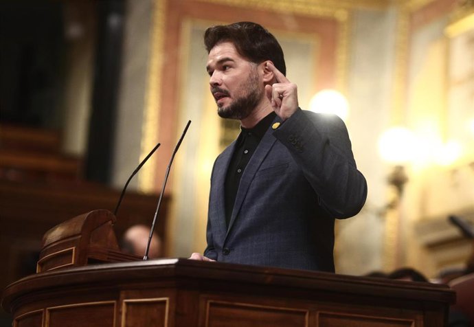 Archivo - El portavoz de ERC en el Congreso, Gabriel Rufián.