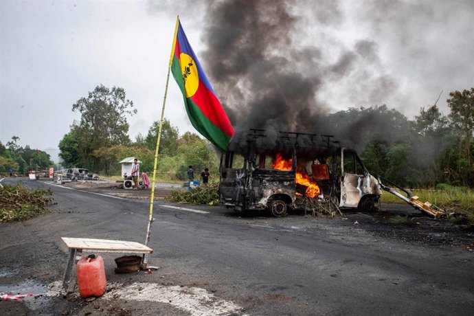 Imagen de archivo de las protestas en Nueva Caledonia.