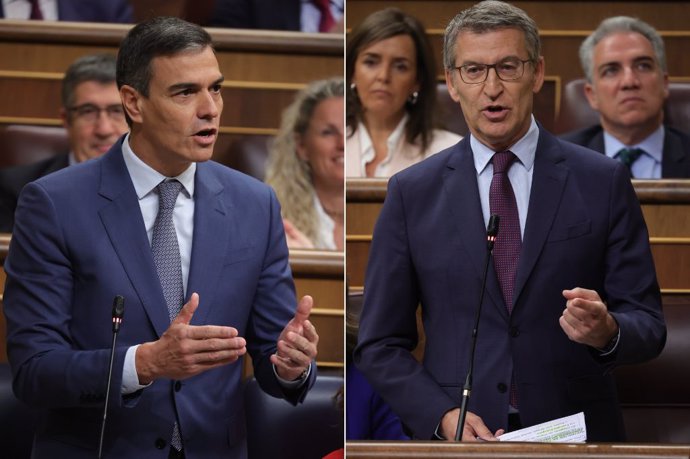 Pedro Sánchez y Núñez Feijóo intervienen en el Congreso