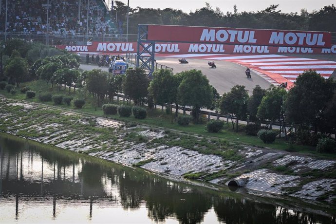 Archivo - 20 QUARTARARO Fabio (fra), Monster Energy Yamaha MotoGP, Yamaha YZR-M1, action during the 2023 MotoGP Grand Prix of India on the Buddh International Circuit from September 22 to 24, in Greater Noida, India - Photo Studio Milagro / DPPI