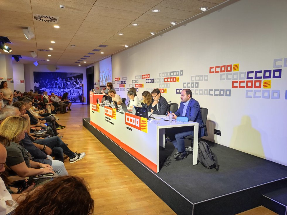 Debate de cara a las elecciones europeas organizado por CCOO de Catalunya en Barcelona, a 29 de mayo de 2024.
