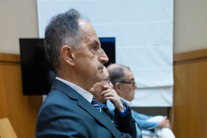 El librero nazi Pedro Varela y cuatro responsables más de la Librería Europa, durante un juicio, en la Audiencia de Barcelona, a 14 de mayo de 2024, en Barcelona, Catalunya (España). 