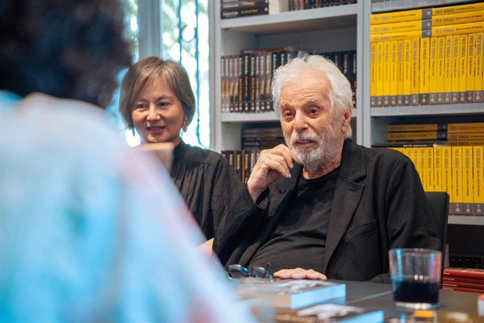 El artista y cineasta Alejandro Jodorowsky durante la presentación de su nuevo libro 'La voz del maestro'