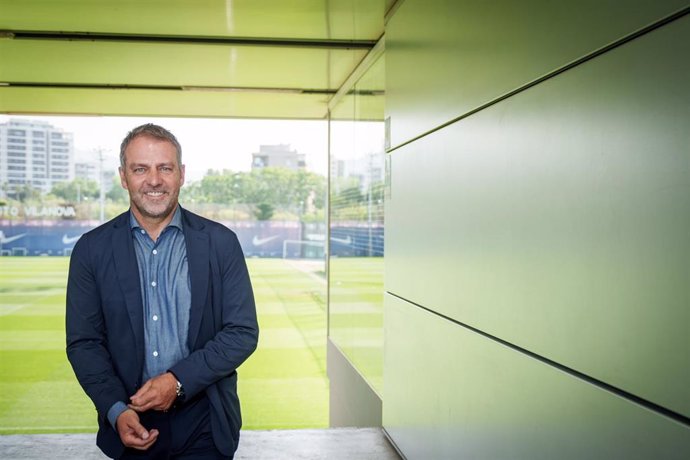 El nuevo entrenador del FC Barcelona, Hansi Flick, en la Ciutat Esportiva Joan Gamper del FC Barcelona