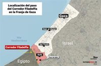Israel toma el control del corredor Filadelfia de Rafá, en la frontera con Egipto