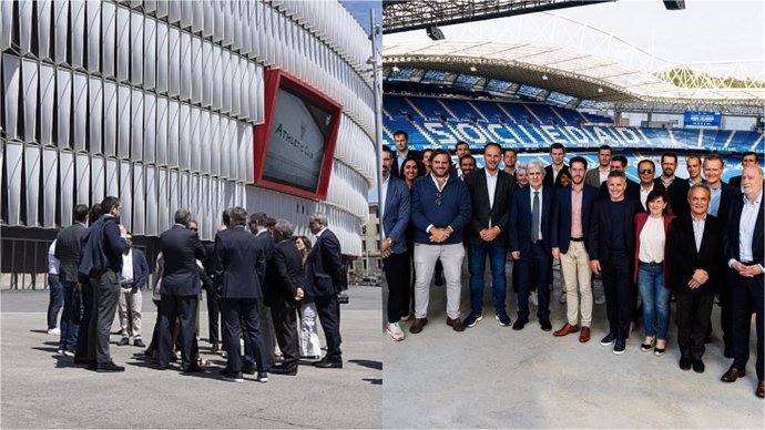 Una delegación de FIFA visita los estadios de San Mamés y Anoeta en el camino de preparación del Mundial 2030