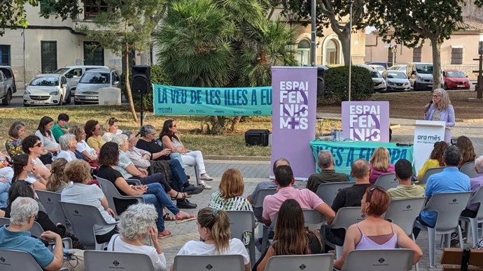 Acto de la candidata de Ara MÉS al Parlamento Europeo Alice Weber en Inca.