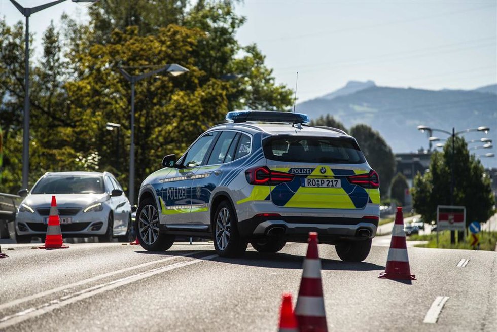 Archivo - September 20, 2023, Freilassing, Bavaria, Germany: Five years after the introduction of the Bayerische Grenzschutzpolizei (Bavarian Border Protection Police), Bavarian Minister President MARKUS SOEDER and Bavarian Interior Minister JOACHIM HER