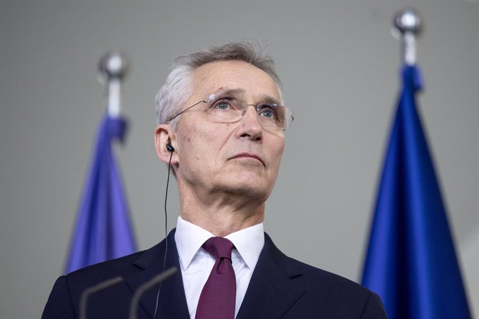 Archivo - 26 April 2024, Berlin: NATO Secretary General Jens Stoltenberg takes part in a press conference with German Chancellor Olaf Scholz in the Chancellery. Photo: Hannes P. Albert/dpa