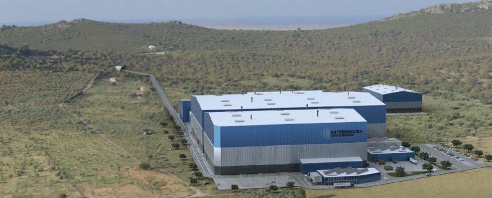 Recreación del proyecto para construir una planta de procesado de litio en Cáceres