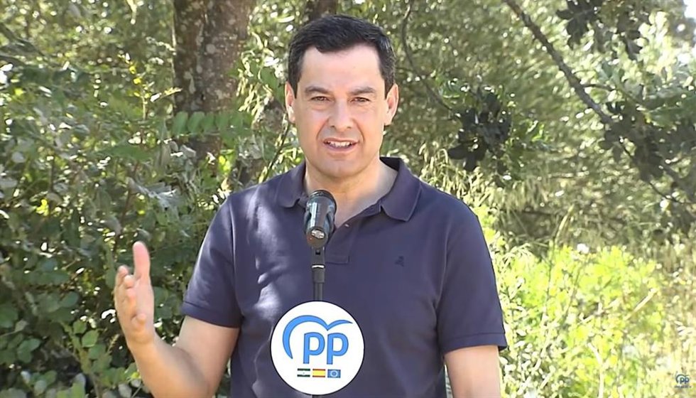 El presidente del PP de Andalucía y de la Junta, Juanma Moreno.