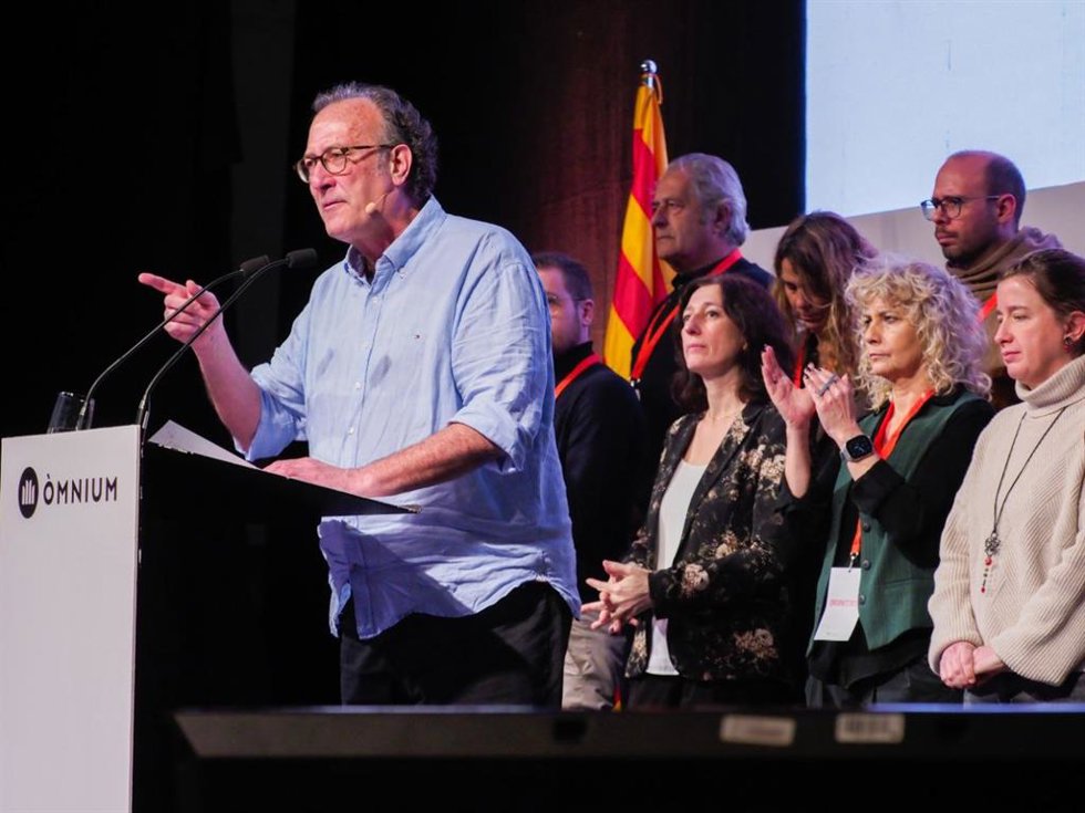 Archivo - El presidente de mnium Cultural, Xavier Antich, en la clausura de la Asamblea General de mnium