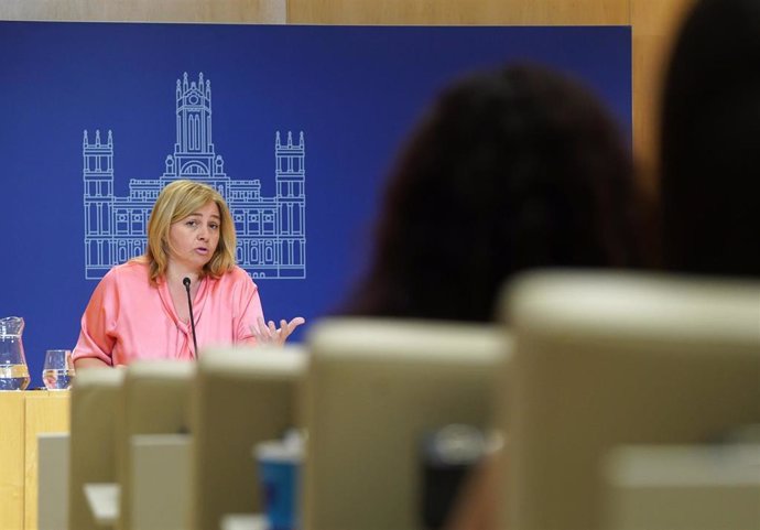 La vicealcaldesa de Madrid, Inma Sanz, en la rueda de prensa de la Junta de Gobierno del 30 de mayo de 2024