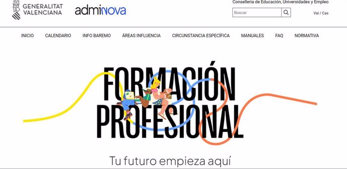 Nueva plataforma de admisión de FP, Adminova