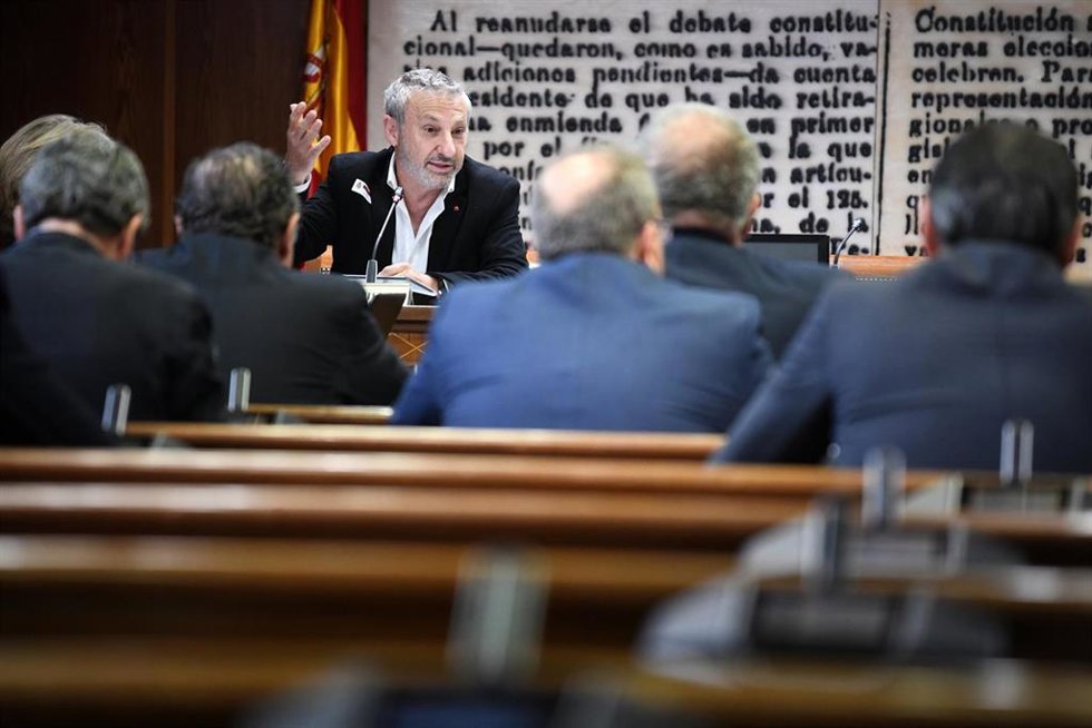 El expresidente del Ente Público Puertos del Estado, Francisco Toledo, comparece ante la Comisión de Investigación sobre el caso Koldo, en el Senado, a 30 de mayo de 2024, en Madrid (España). La Comisión de Investigación analiza los contratos públicos