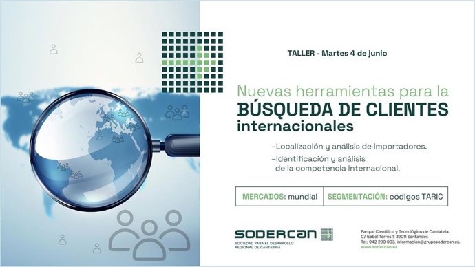 SODERCAN facilita a empresas y autónomos herramientas de búsqueda de clientes internacionales
