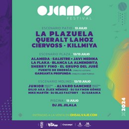 Cartel completo de la decimosexta edición del festival Ojeando.