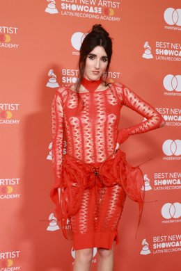 Archivo - Judeline posa en el Photocall de la Cita para nuevos talentos de los Latin Grammy en Sevilla.