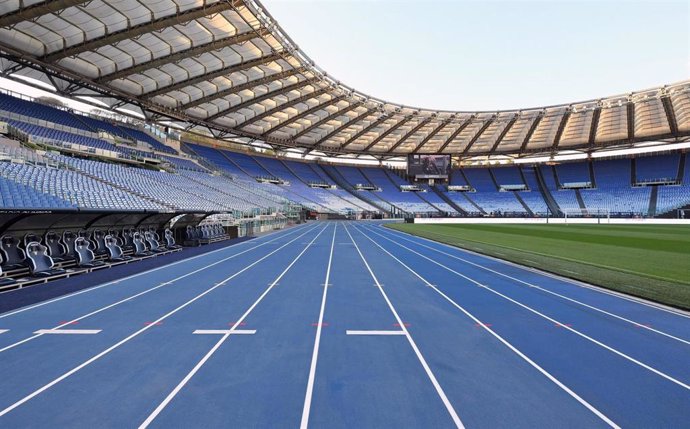 Vista panorámica del Estadio Olímpico de Roma.