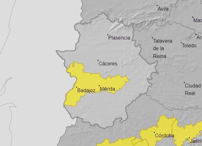 Aviso por altas temperaturas en las Vegas del Guadiana.
