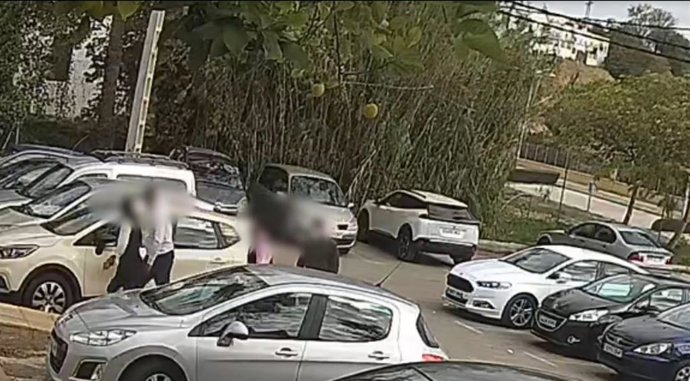 Imágenes del seguimiento de los presuntos autores de los hechos