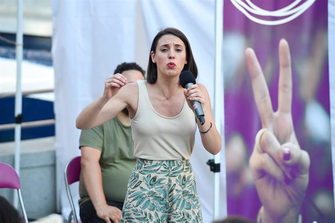 La candidata de Podemos a las elecciones europeas, Irene Montero