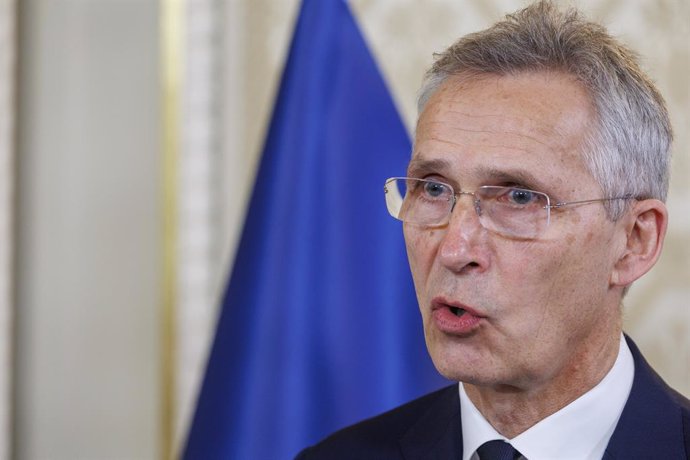 Archivo - El secretario general de la OTAN, Jens Stoltenberg, durante un acto en la capital de Bélgica, Bruselas (archivo)