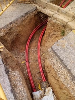 Trabajos de Endesa en Quart (Girona).