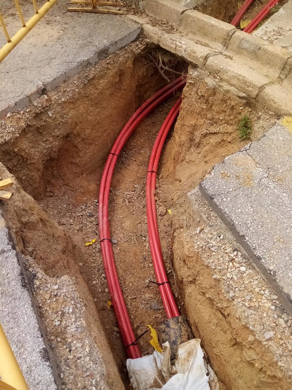 Trabajos de Endesa en Quart (Girona).