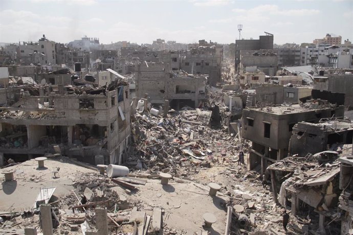 Edificios destruidos en Yabalia, en el norte de la Franja de Gaza, a causa de la ofensiva del Ejército de Israel (archivo)