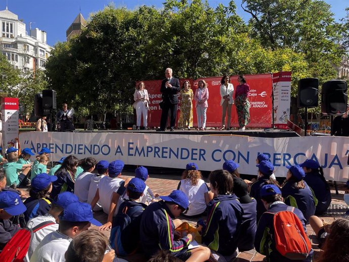 El director general de Fundación Ibercaja, José Luis Rodrigo, durante su intervención en la apertura del acto.