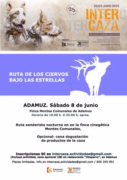 Cartel de la ruta de los ciervos.