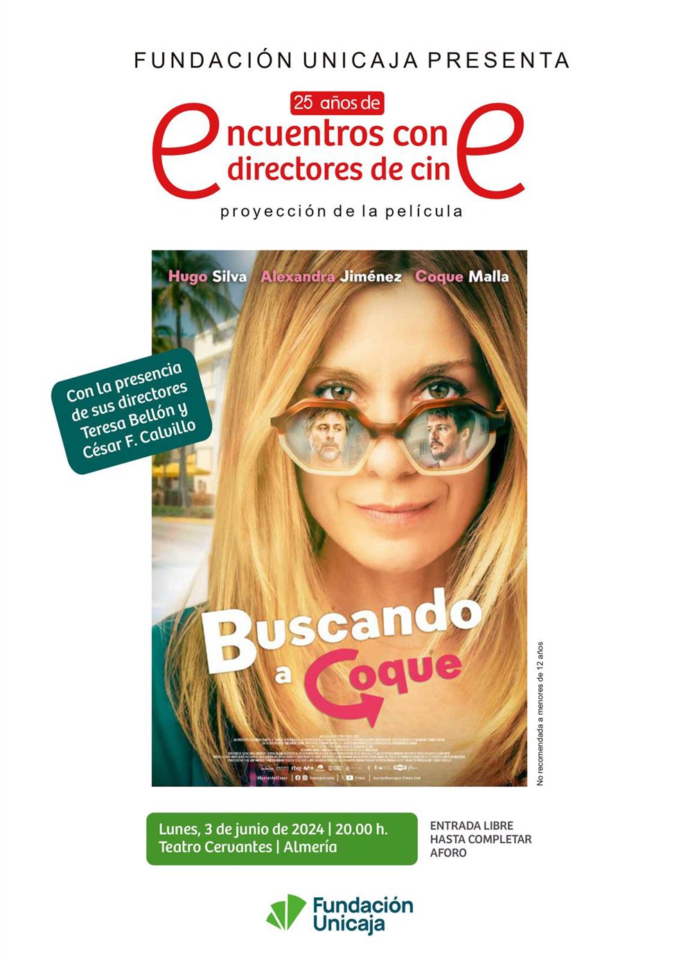 Cartel del Encuentro con directores de cine de Fundación Unicaja.