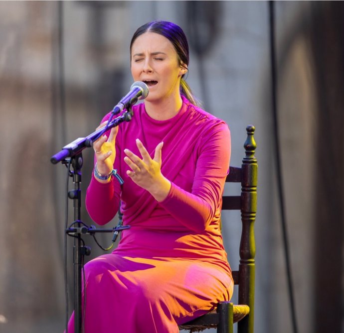 La cantaora Lucía Beltrán.