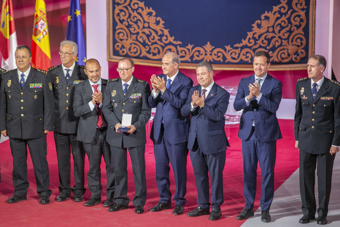 El president de C-LM, Emiliano García-Page, durant l'acte pel Dia de la Regió.