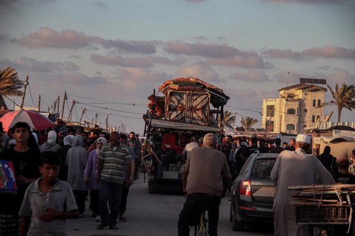 Imagen de archivo de desplazados en Rafá 
