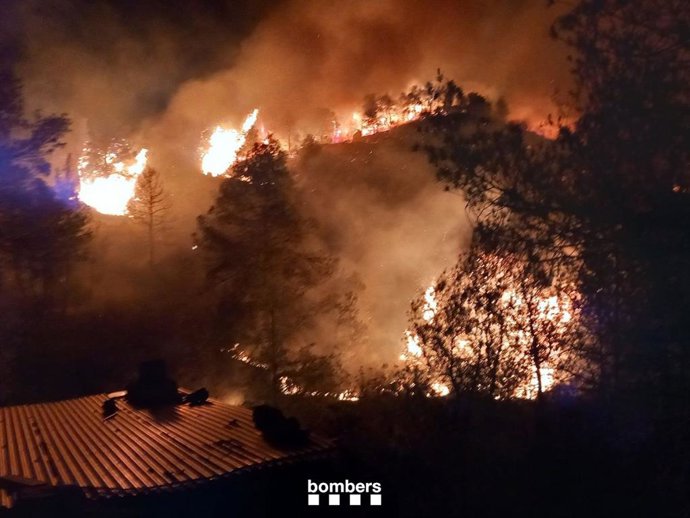 Incendio en La Palma d'Ebre (Tarragona)