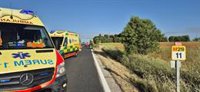 Fallece un motorista tras salirse de la vía en Pozuelo del Rey