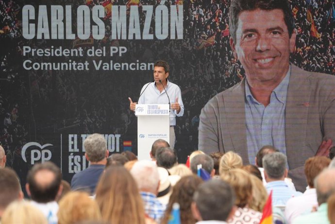 El presidente del PPCV, Carlos Mazón