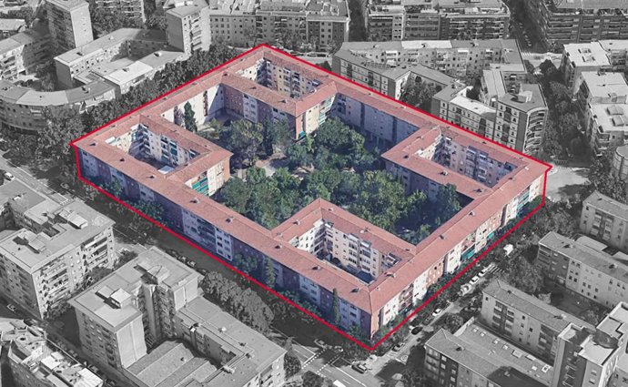 Edificios de l'illa Massana, en el distrito de Sant Andreu de Barcelona