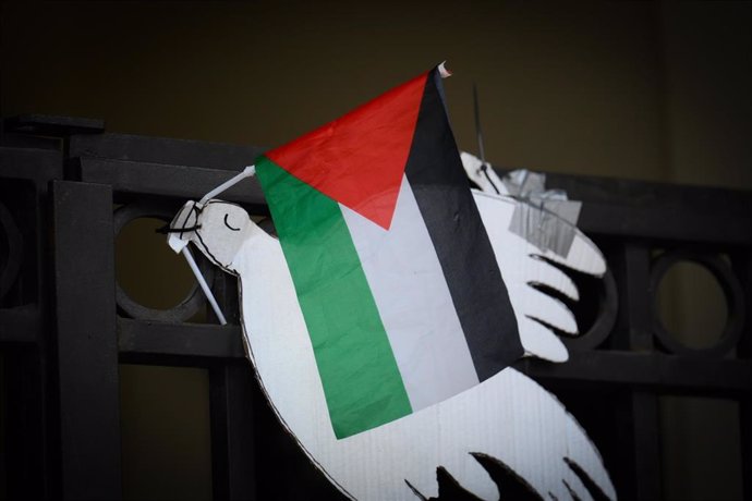 Archivo -  Bandera palestina.