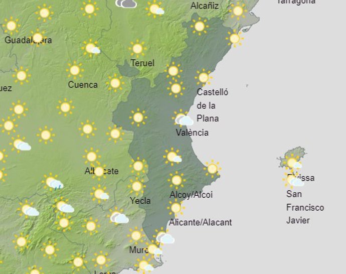 Predicción meteorológica para este domingo, 2 de junio