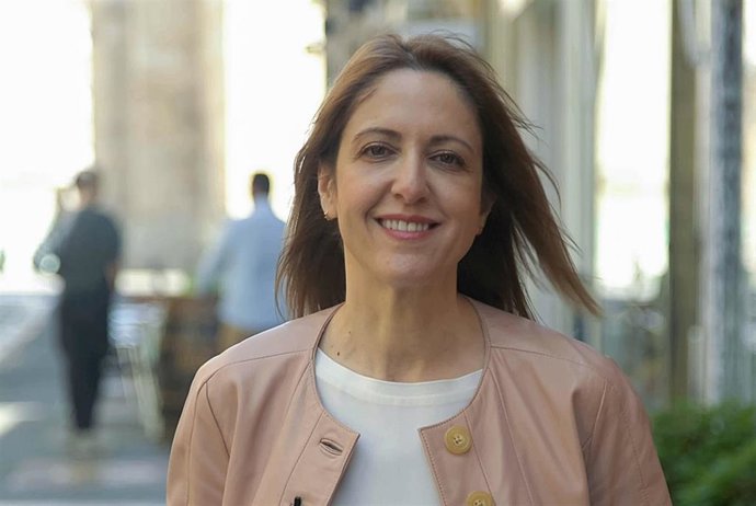 La candidata a la reelección al Parlamento Europeo por el PSOE, Cristina Maestre.