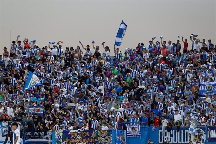 Archivo - Fans of Leganes during the Spanish League, LaLiga Hypermotion