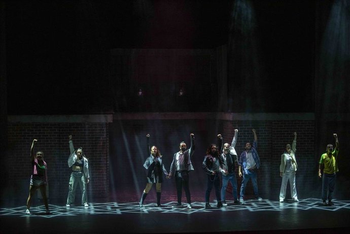 Foto durante la representación de La Movida, El Musical de los 80.