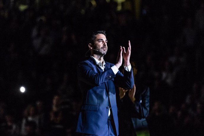 Archivo - Tribute and withdrawal of shirt with the number # 11 of Juan Carlos Navarro, who wore during two decades that are already history of the club, Spanish and European basketball. Palau Blaugrana, in Barcelona, Spain. March 01, 2019.