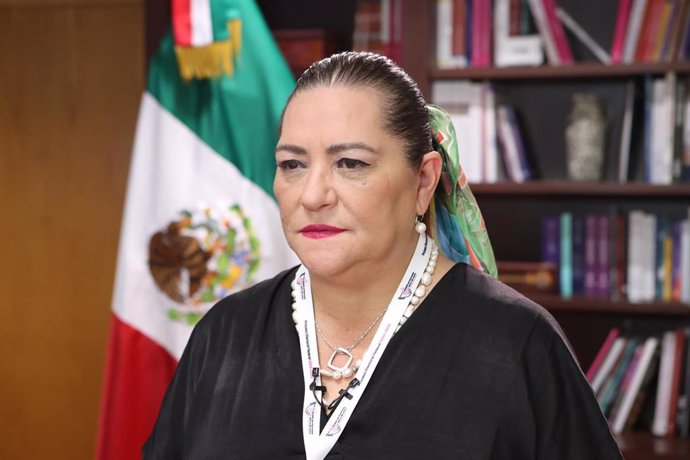 La presidenta del Instituto Nacional Electoral de México (INE), Guadalupe Taddei