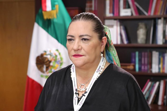 La presidenta del Instituto Nacional Electoral de México (INE), Guadalupe Taddei