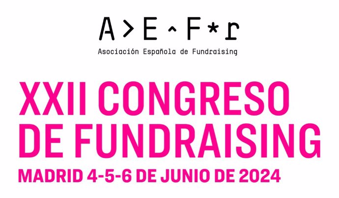 Archivo - Cartel del XXII Congreso de Fundraising organizado por la Asociación Española de Fundraising en Madrid.